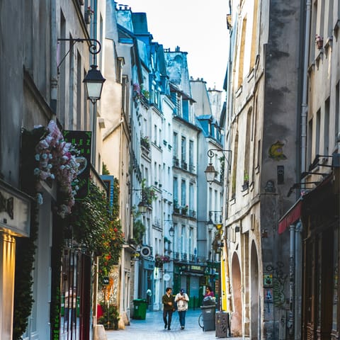 Explore nearby Le Marais, one of Paris' most fashionable districts