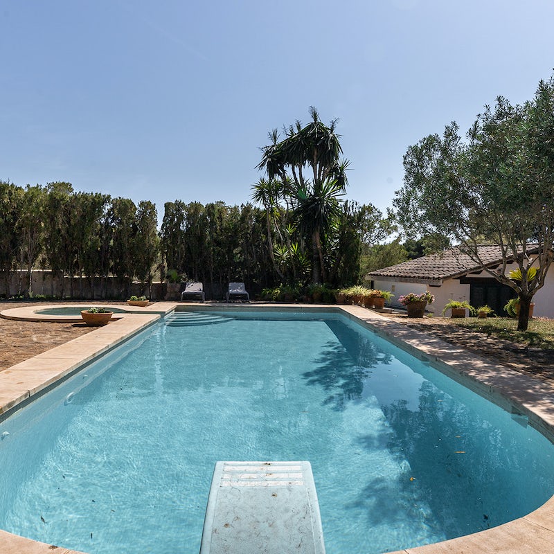 Start the day right with a jump off the diving board into the private pool