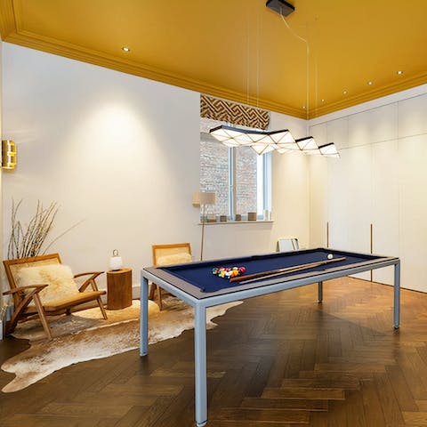 Challenge your guests to a fun game of pool after dinner