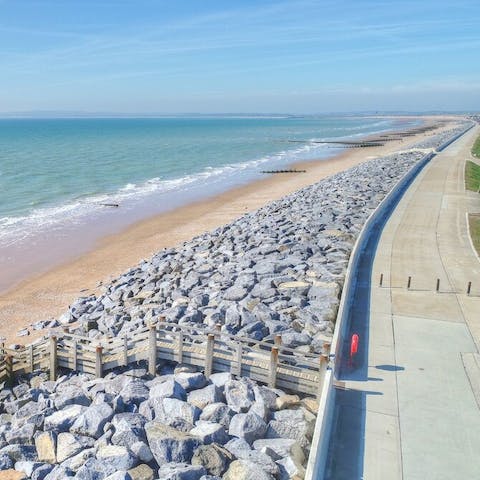 Go for a walk along the miles of sandy beach