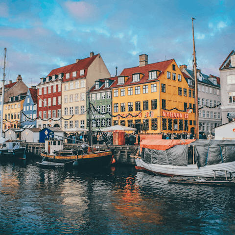 Pause for drinks on Copenhagen's colourful waterfront