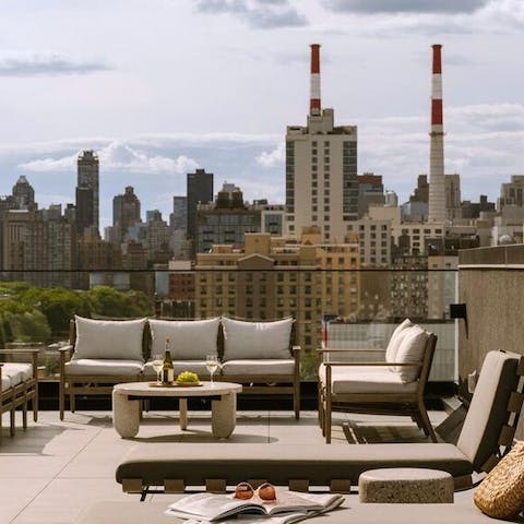 Socialise in the communal rooftop terrace