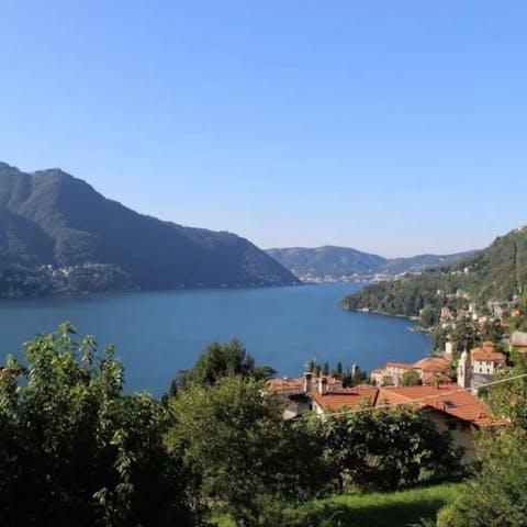 Enjoy spectacular lake views from the private garden