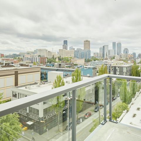 Enjoy an evening beer outside on the private balcony