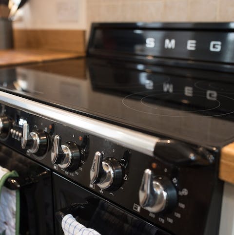 Rustle up a delicious meal on the high-end Smeg stove 