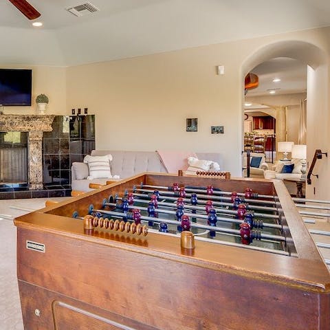 Foosball and the Gold Tee arcade will keep you entertained for hours