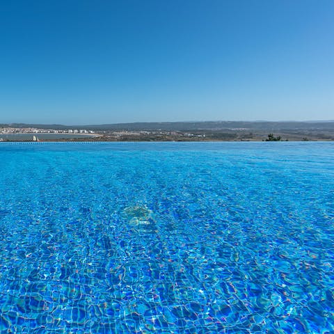 Dive into the infinity pool for a refreshing dip