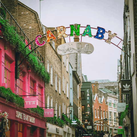 Do some shopping on Carnaby Street, ten minutes away