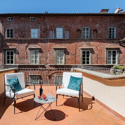 Make this suntrap veranda the spot for morning coffees