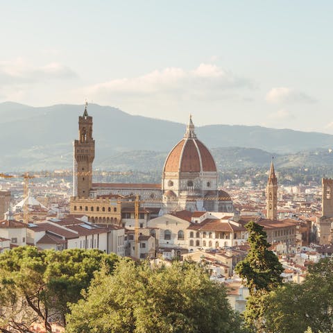 Stay just a five-minute walk away from Piazza del Duomo