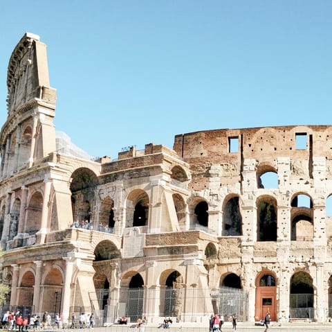 Make your way to magnificent Rome for the day – an eighty–minute drive