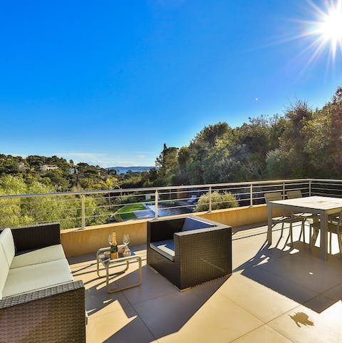Soak up the sea views from your roof terrace