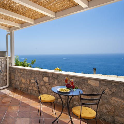Feel serenaded by the sound of the sea whilst relaxing on the terrace