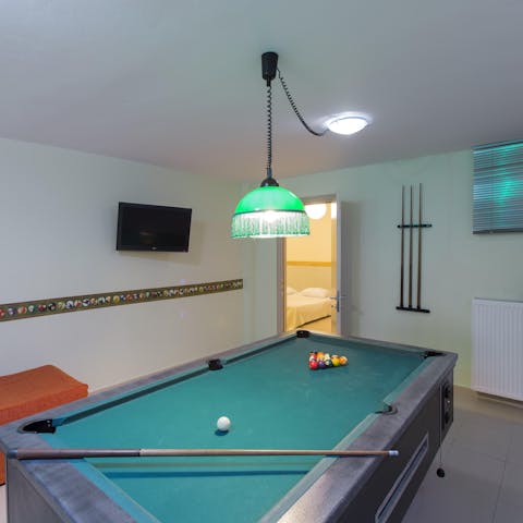 Challenge your friends and family to a game of pool