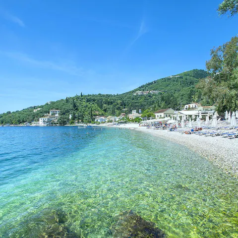 Take a dip in the Ionian Sea – just moments from the villa