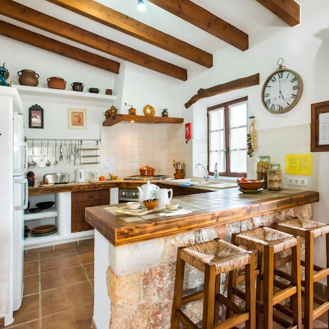Rustle up tasty tapas in the traditional farmhouse kitchen