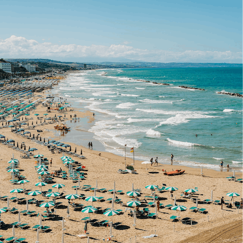 Drive twenty five minutes to the stunning southern Italian coast