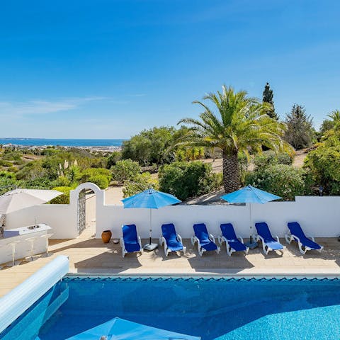 Cool off from the afternoon heat with a dip in the private pool