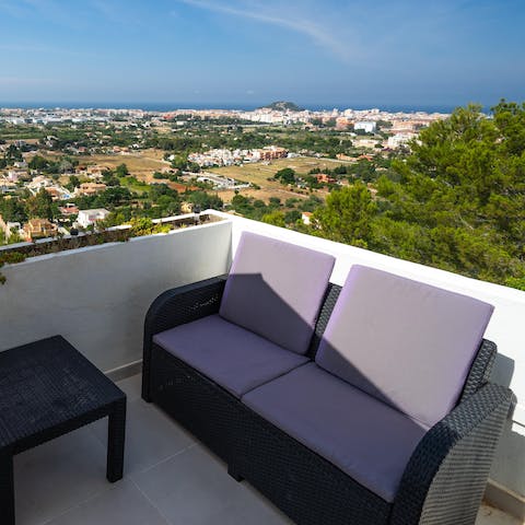 Admire the sensational sea views on the private balcony