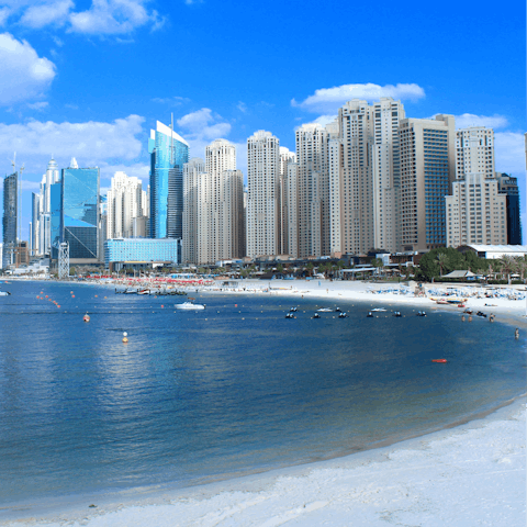 Soak up the sun on the white sands of this city's pristine beaches