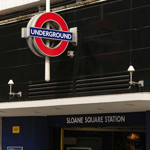 Walk two minutes to Sloane Square tube and head for Central London