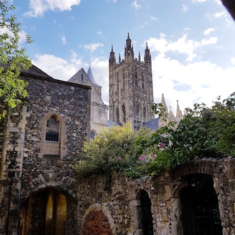 Visit the famous Canterbury Cathedral, a ten-minute walk away