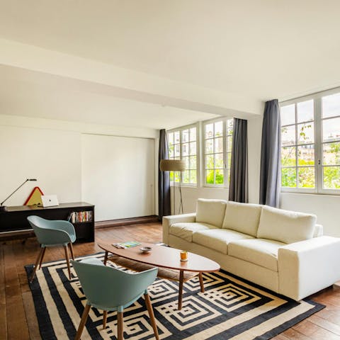 Spend your downtime in the bright, modern living space