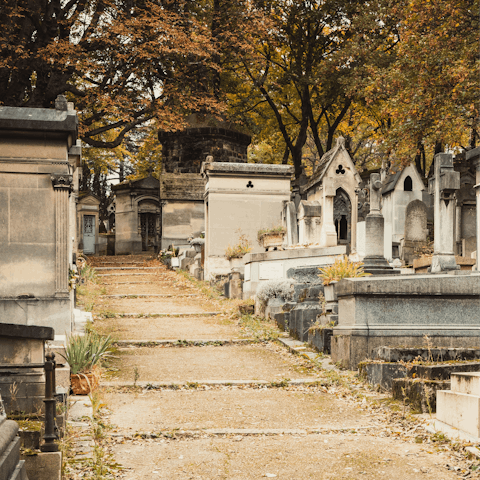 Walk a few minutes to Père Lachaise Cemetery