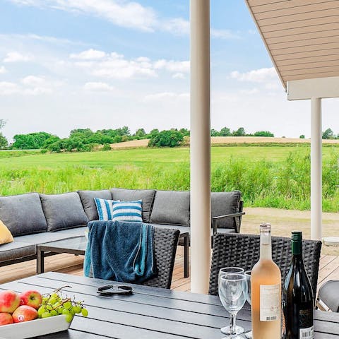 Fire up the grill and enjoy an alfresco feast on the terrace