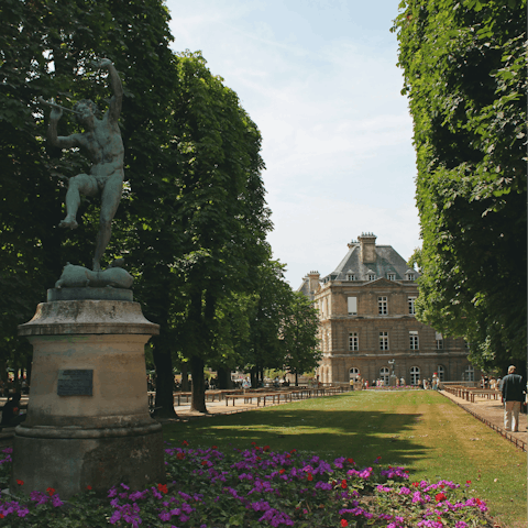 Enjoy a picnic in the Luxembourg Gardens, a twenty-minute bus ride away