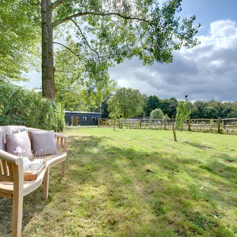 Stay in a peaceful 13-acre equestrian smallholding with idyllic surroundings