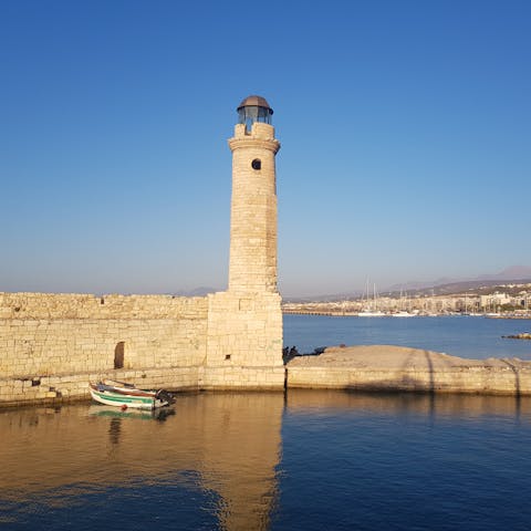 Explore the architectural riches and coastal beauty of Rethymno, only 10km away