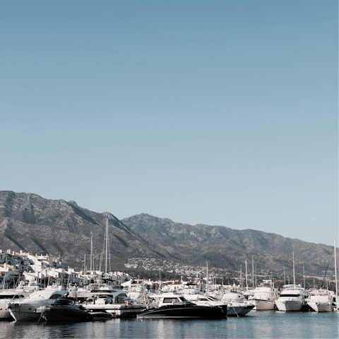 Head to Puerto Banús and watch the boats bob in the harbour