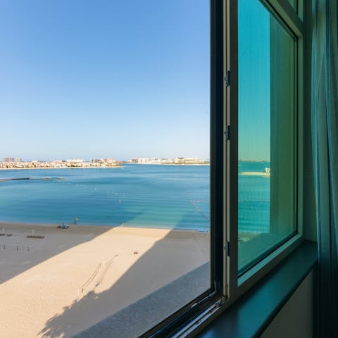 Soak up glistening Arabian Sea views from every room in your apartment