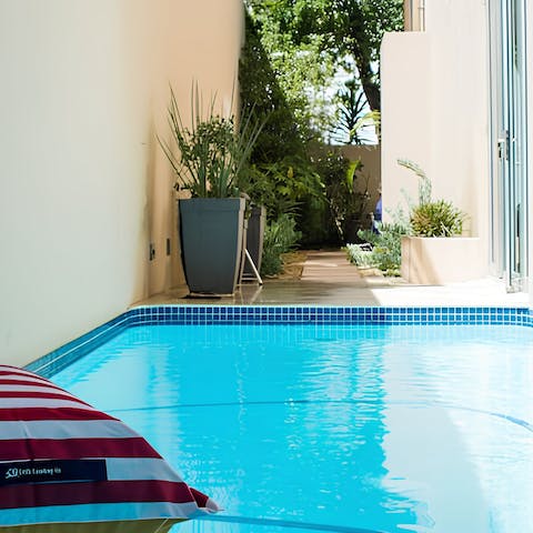 Cool off with a morning dip in the private pool