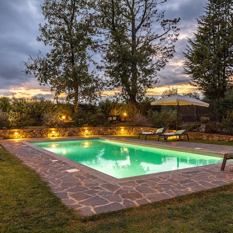 Take an evening dip in the pool