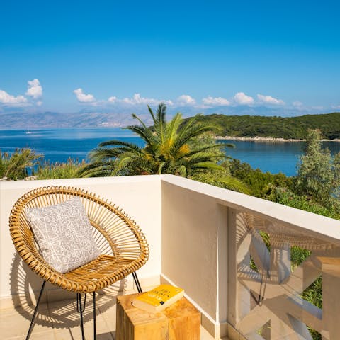 Gaze out at the gorgeous Greek scenery from the bedrooms' balconies