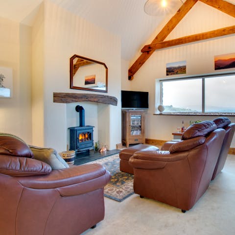 Snuggle up on chilly evenings in front of the electric fire stove