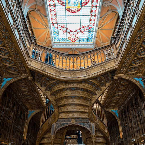 Spend an afternoon getting lost in the magnificent Livraria Lello, a ten-minute walk away