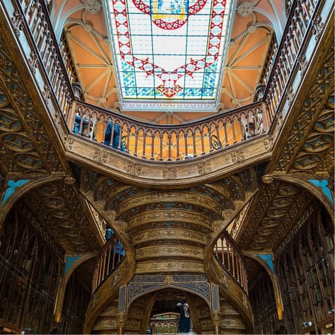 Spend an afternoon getting lost in the magnificent Livraria Lello, a ten-minute walk away
