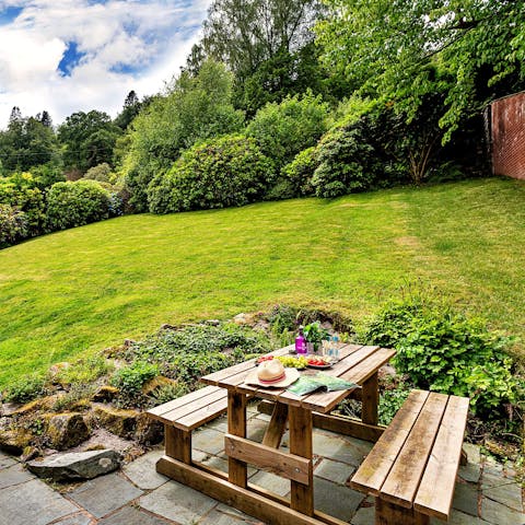 Unwind in the garden as the quiet of nature surrounds you