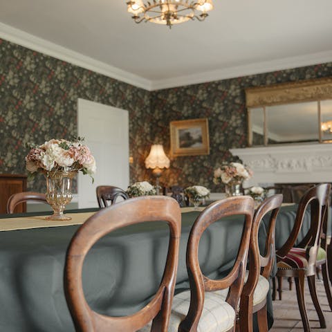Serve a lavish meal in the formal dining room