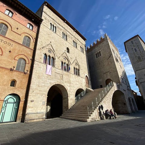 Explore Todi's historical centre