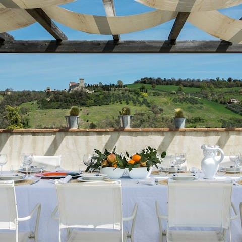 Dine alfresco with a stunning view