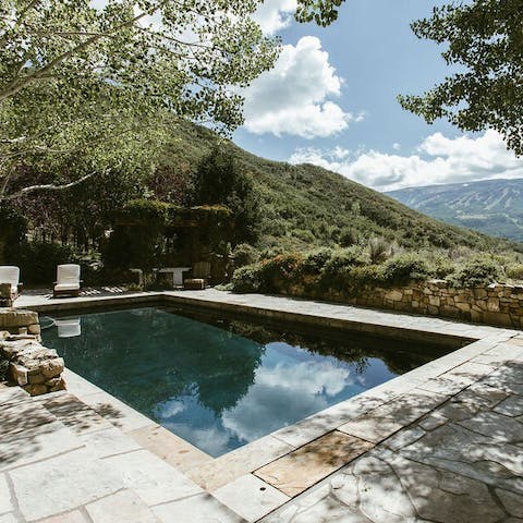 Swim in the pool overlooking Snowmass