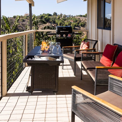Fire up the grill to enjoy a delicious alfresco dinner on your balcony