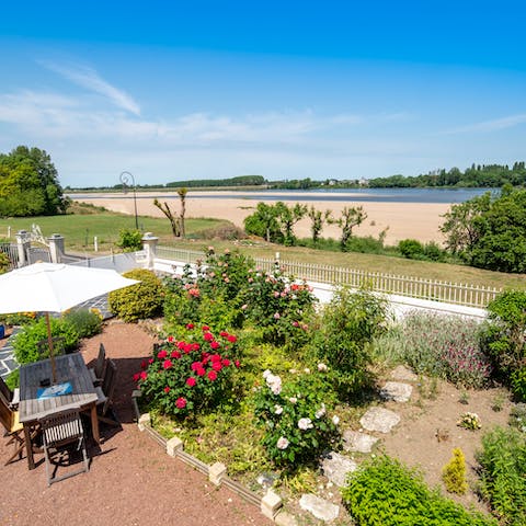 Watch the Loire River flow by from the comfort of the home's garden