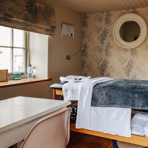Book a massage in the shared treatment room and leave feeling suppler than you have for years