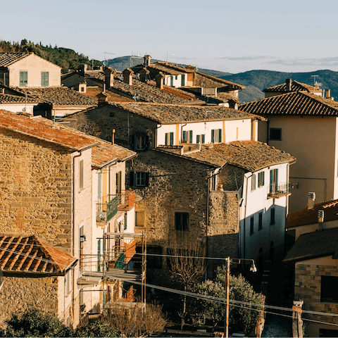Wander the characterful Cortona streets that surround the home