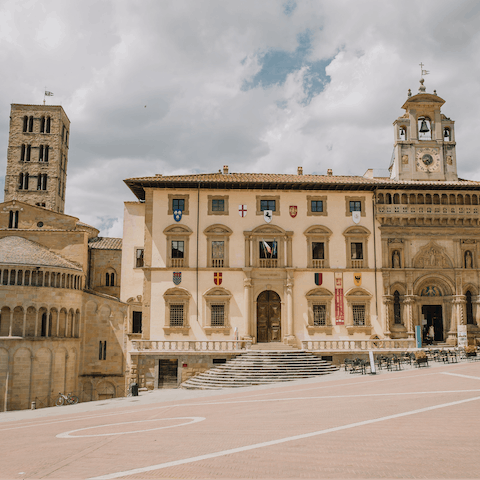 Hop in the car and drive over to Arezzo for a day trip in forty minutes
